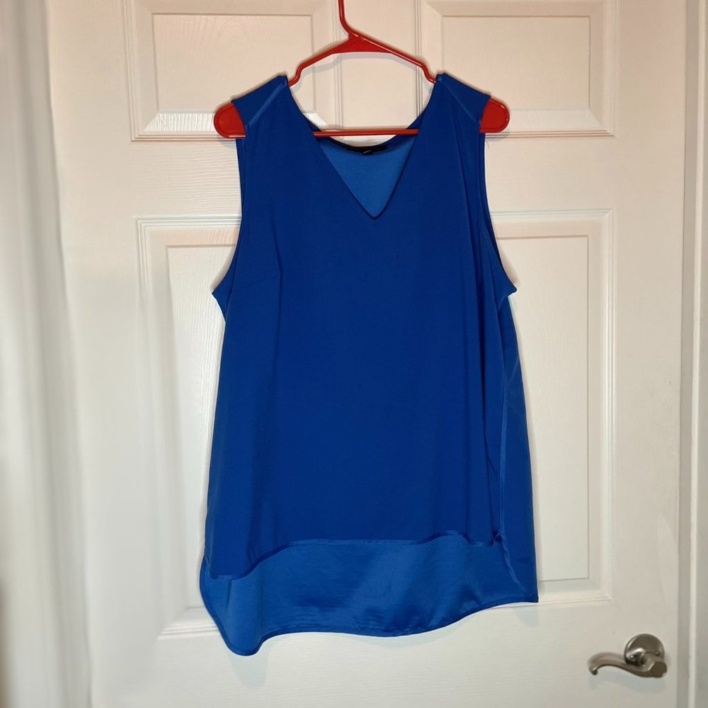 Blue Silk Tank Top